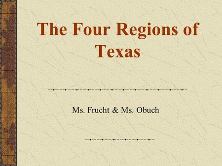 The Four Regions of Texas