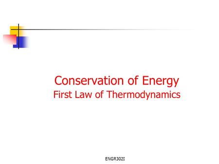 Conservation of Energy