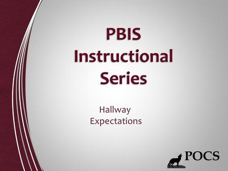 PBIS Instructional Series