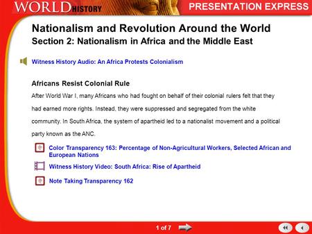 Africans Resist Colonial Rule After World War I, many Africans who had fought on behalf of their colonial rulers felt that they had earned more rights.