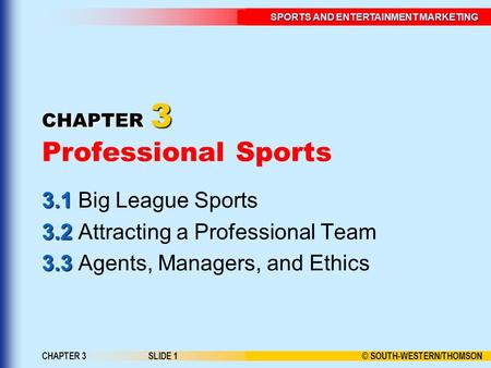 CHAPTER 3 Professional Sports