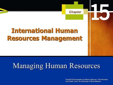 International Human Resources Management