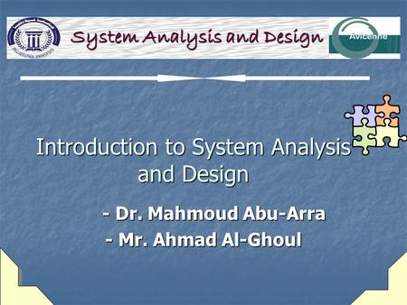 Introduction to System Analysis and Design