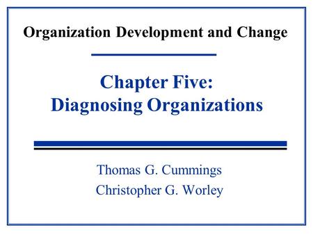 Organization Development and Change