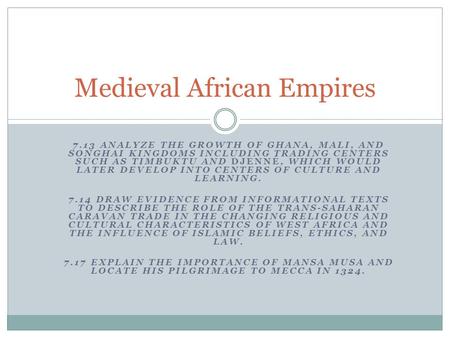 Medieval African Empires