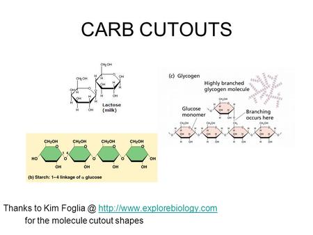 CARB CUTOUTS Thanks to Kim