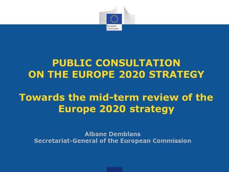 Albane Demblans Secretariat-General of the European Commission