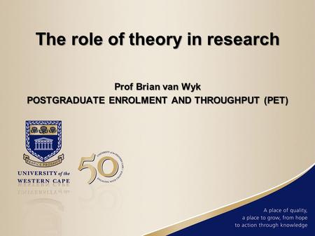 The role of theory in research