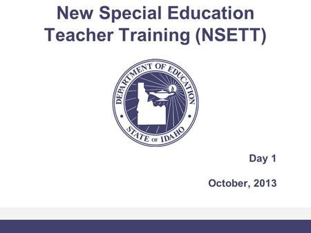 New Special Education Teacher Training (NSETT)