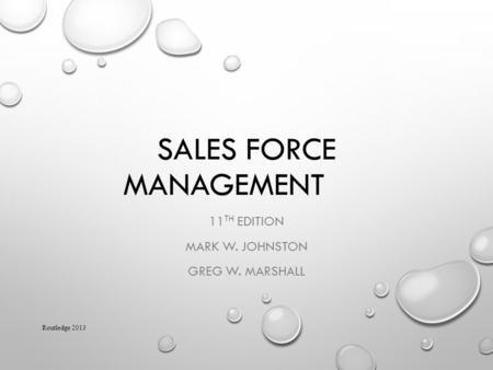 Sales Force Management