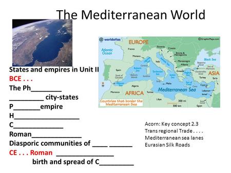 The Mediterranean World