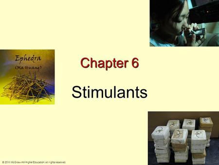 © 2011 McGraw-Hill Higher Education. All rights reserved. Chapter 6 Stimulants.