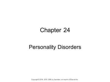 Personality Disorders