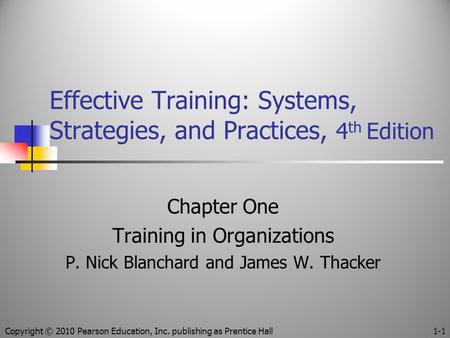 Effective Training: Systems, Strategies, and Practices, 4th Edition