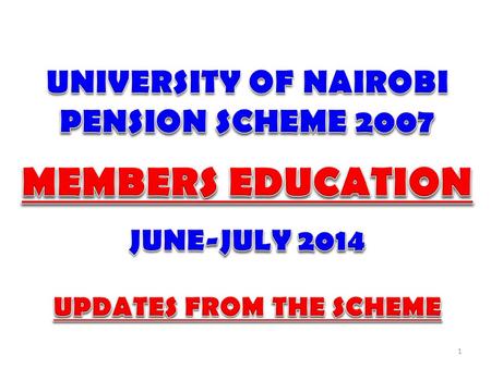 1. Introduction I welcome you all to the 2014 Members Education. I welcome you all to the 2014 Members Education. Once again the Trustees in their commitment.