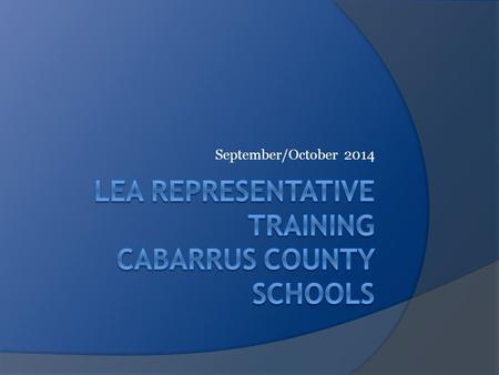 September/October 2014. Prerequisite Skills Policies Governing the Services for Students with Disabilities NC 1503-4.2 IEP Team….  (4) A representative.