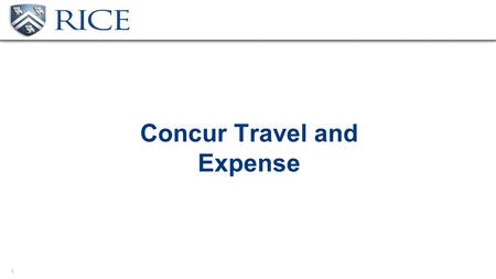 Concur Travel and Expense