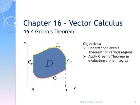 Chapter 16 – Vector Calculus