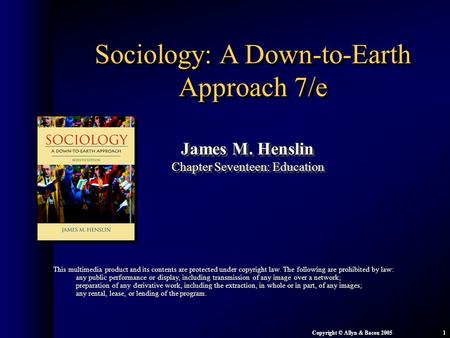 Sociology: A Down-to-Earth Approach 7/e