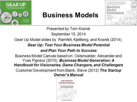 Gear Up: Test Your Business Model Potential