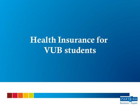 Health Insurance for VUB students.