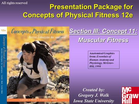 Presentation Package for Concepts of Physical Fitness 12e