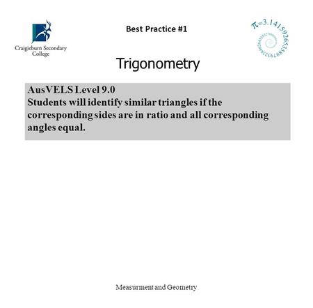 Measurment and Geometry