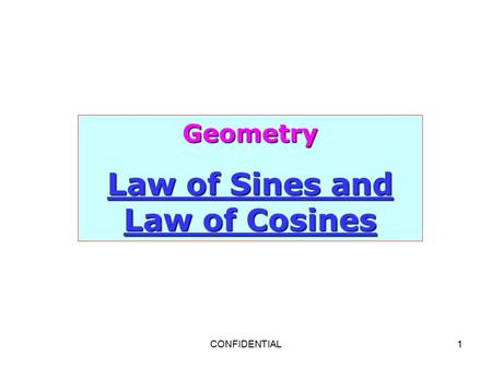 Law of Sines and Law of Cosines