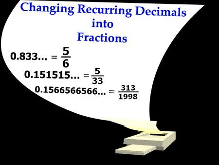 Changing Recurring Decimals