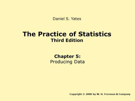 The Practice of Statistics