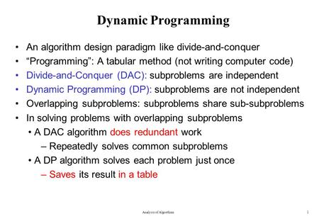 Analysis of Algorithms