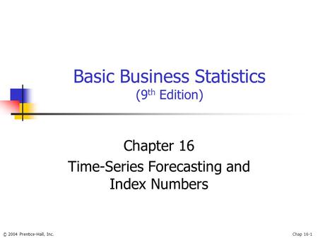 Basic Business Statistics (9th Edition)