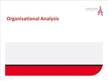 Organisational Analysis