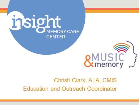 Christi Clark, ALA, CMIS Education and Outreach Coordinator.