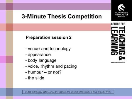 3-Minute Thesis Competition