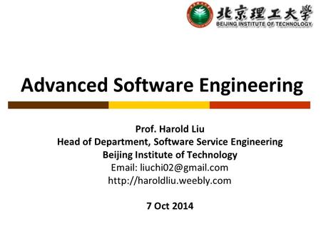 Advanced Software Engineering