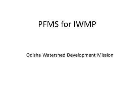 Odisha Watershed Development Mission