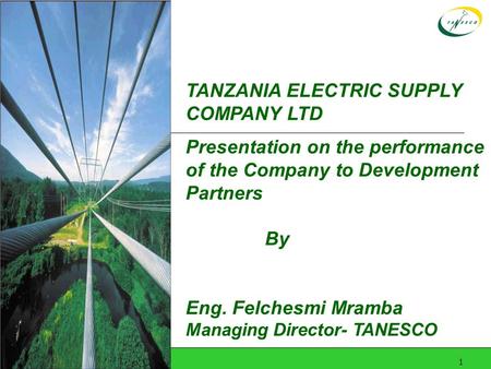 TANZANIA ELECTRIC SUPPLY COMPANY LTD