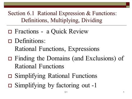 Fractions - a Quick Review