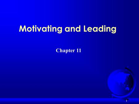 Motivating and Leading