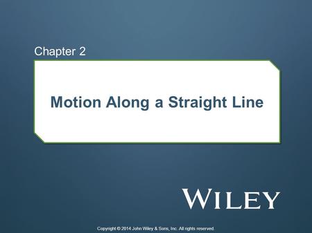 Motion Along a Straight Line