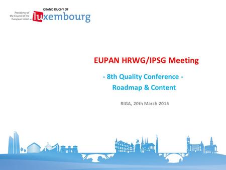 EUPAN HRWG/IPSG Meeting