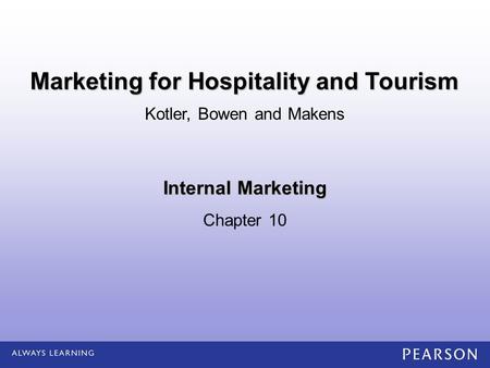 Marketing for Hospitality and Tourism