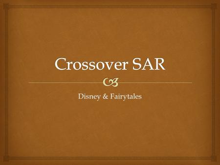 Disney & Fairytales.   You need:  Thesis  Evidence  Insight  BUT! In a crossover OER, you aren’t just getting those for and/or from ONE reading.