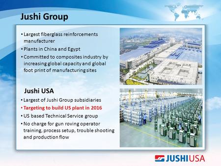 Jushi Group Largest fiberglass reinforcements manufacturer