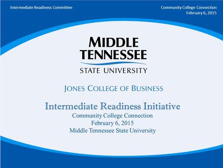 Intermediate Readiness Committee