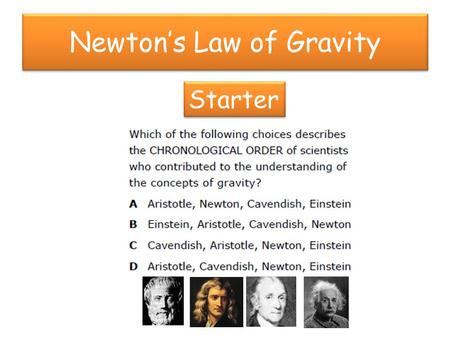 Newton’s Law of Gravity