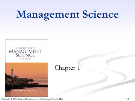 Management Science Chapter 1