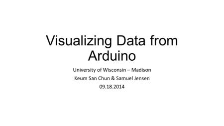 Visualizing Data from Arduino