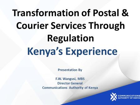 Transformation of Postal & Courier Services Through Regulation